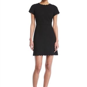 Club Monaco scalloped little black dress